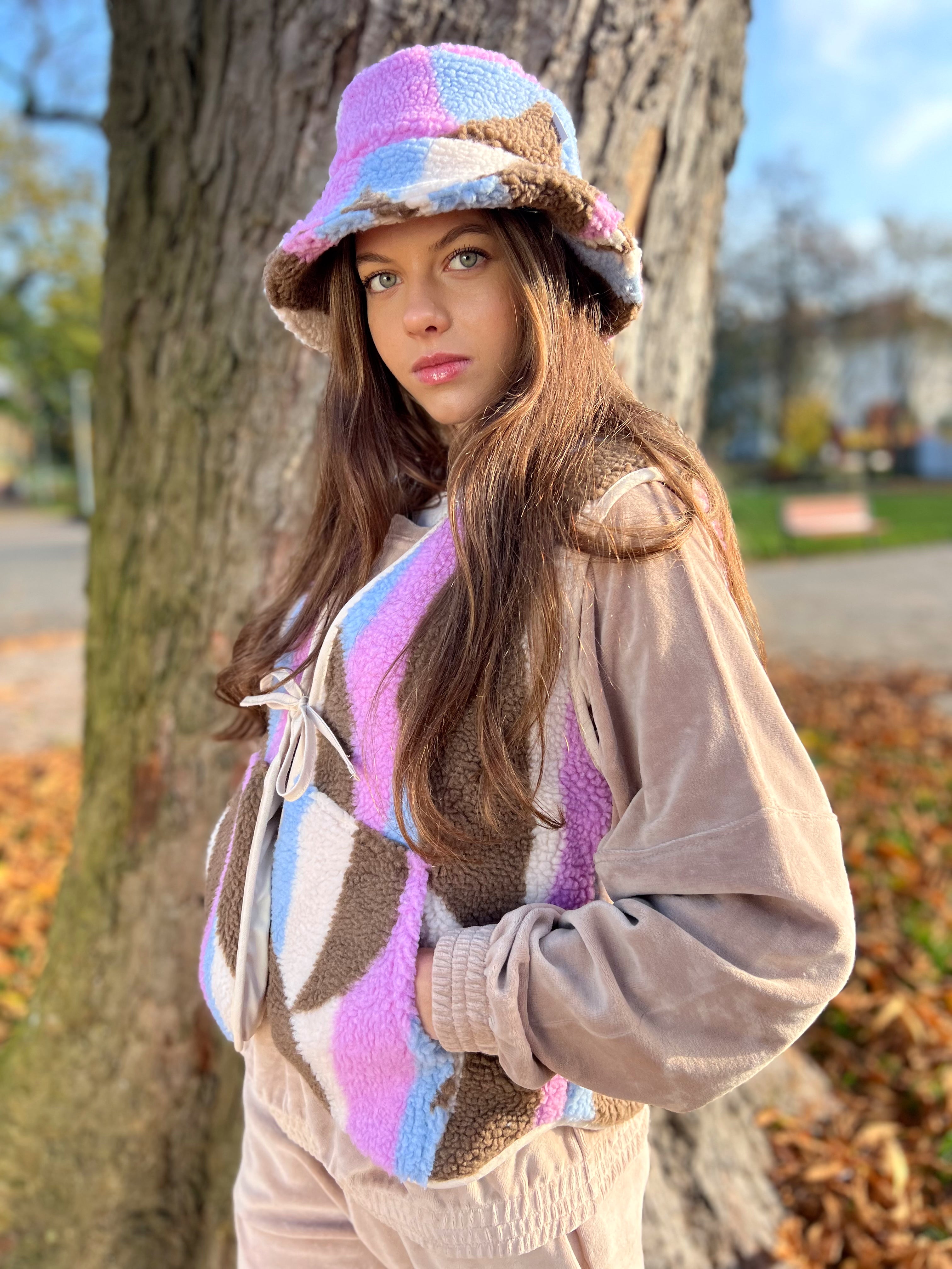 Kamizelka Luisa - Pink & Coffee