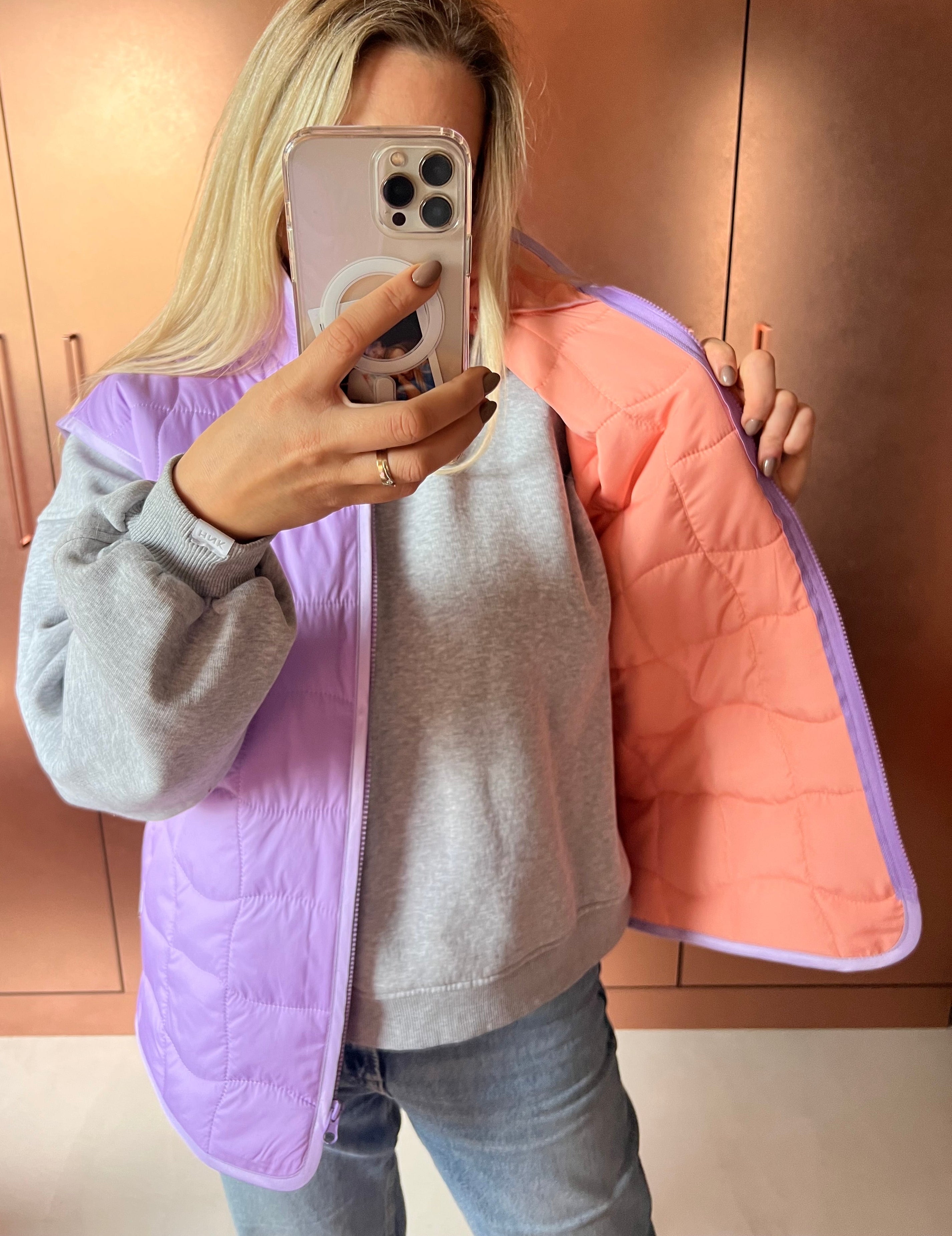 Kamizelka pikowana - Violet & Salmon