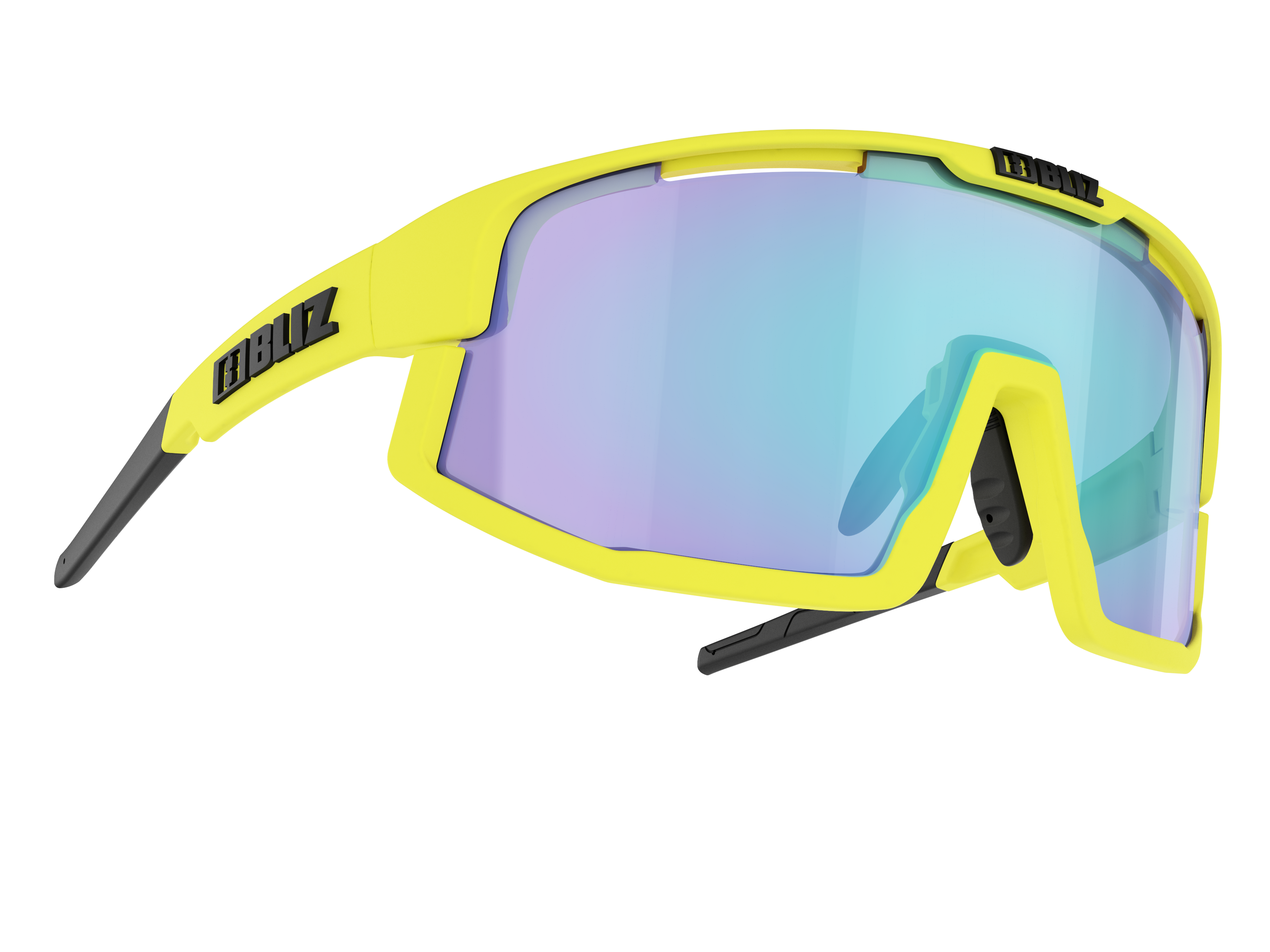 OKULARY BLIZ - VISION MATT YELLOW / SMOKE W BLUE MULTI