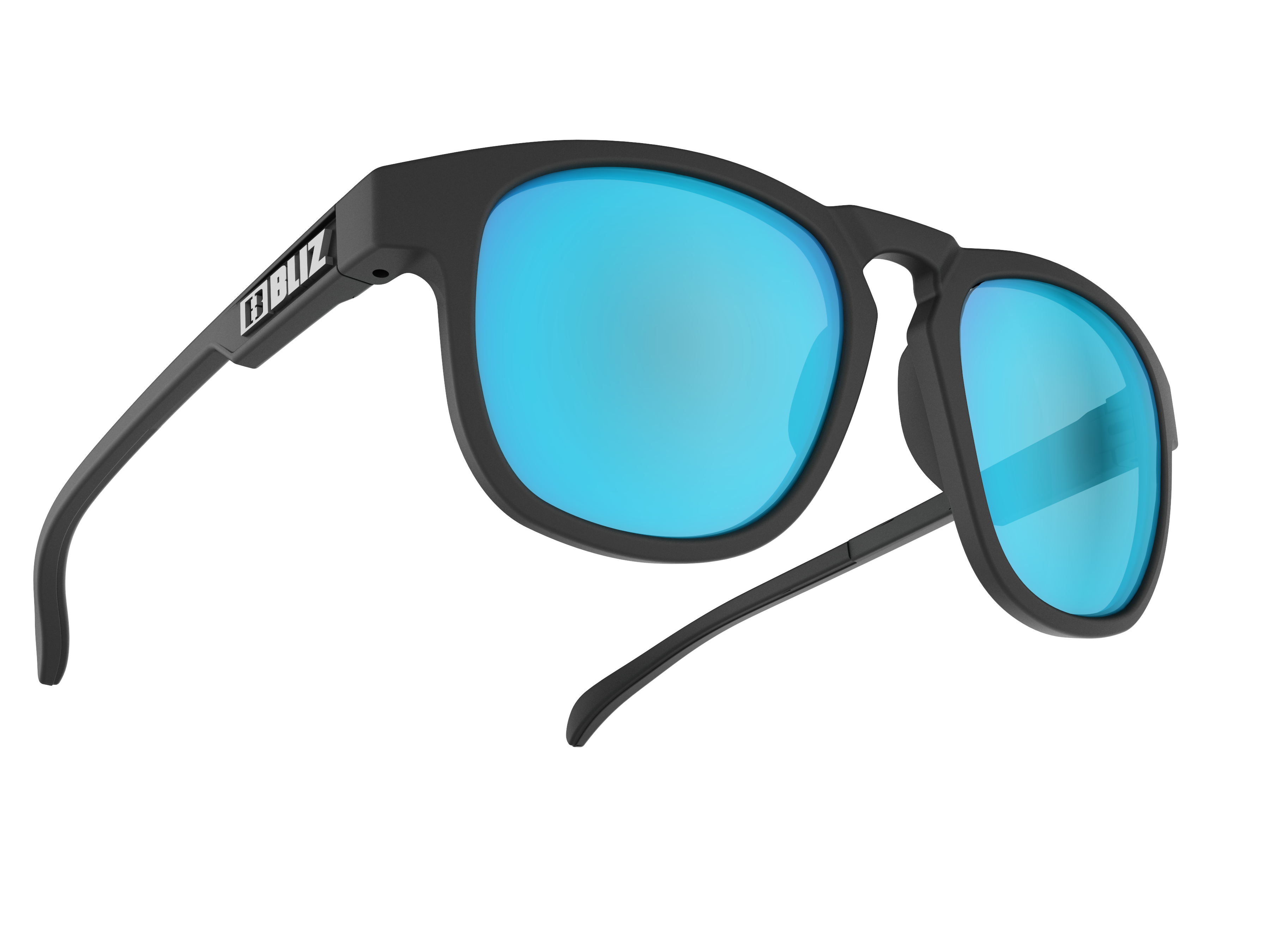OKULARY BLIZ - ACE BLACK - SMOKE W BLUE MULTI