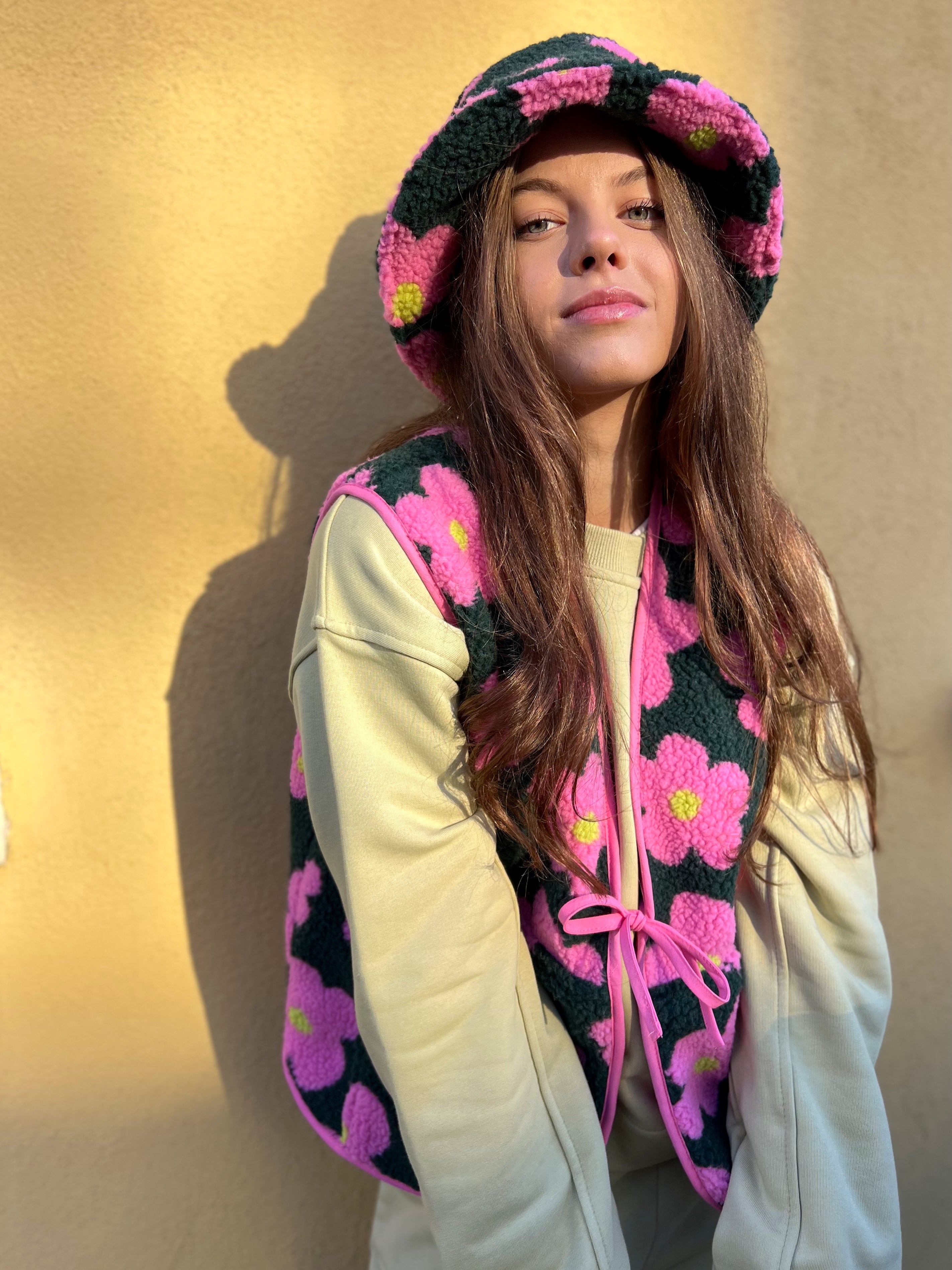 Kamizelka Luisa - Pink Flowers