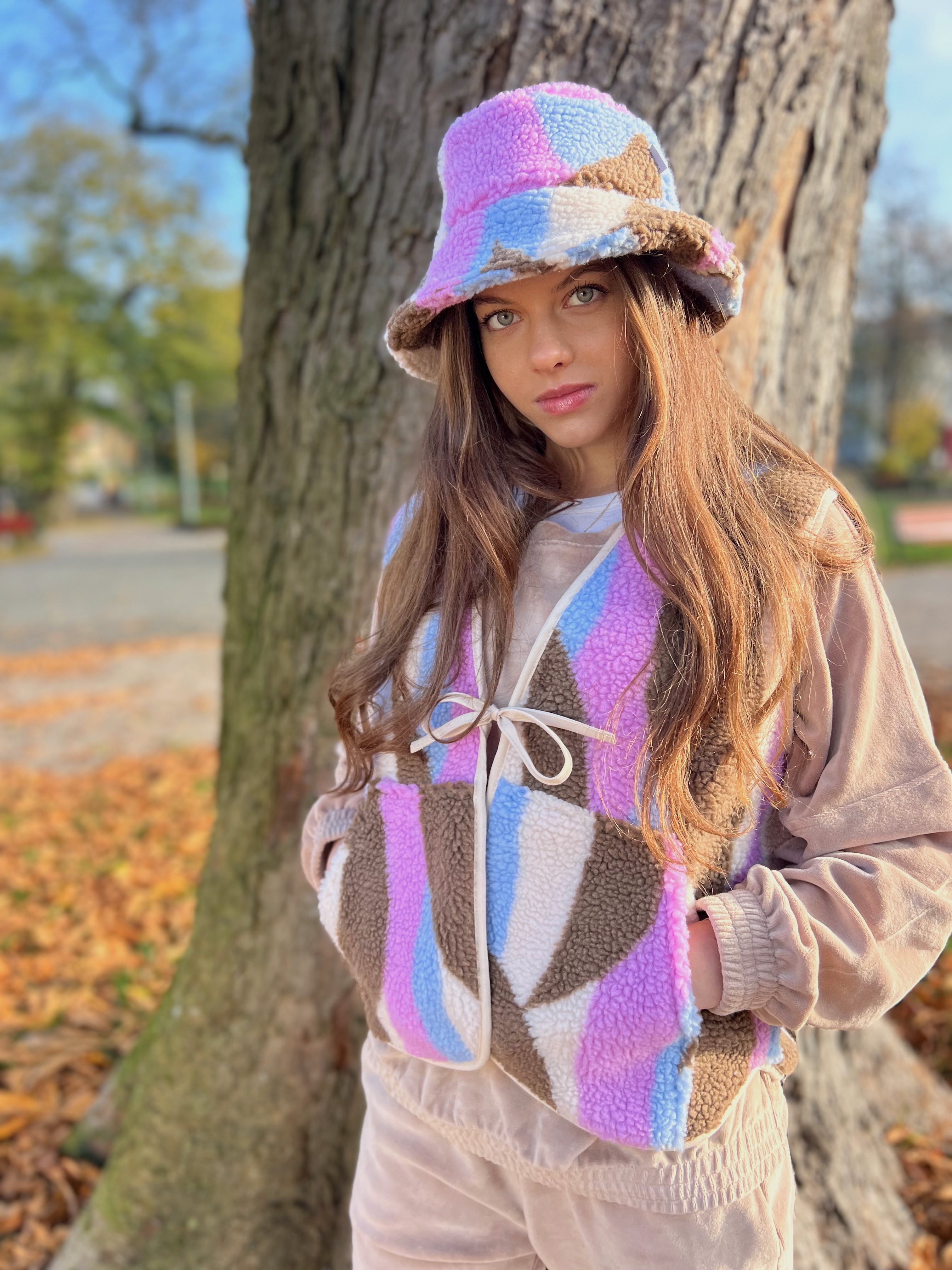 Kamizelka Luisa - Pink & Coffee