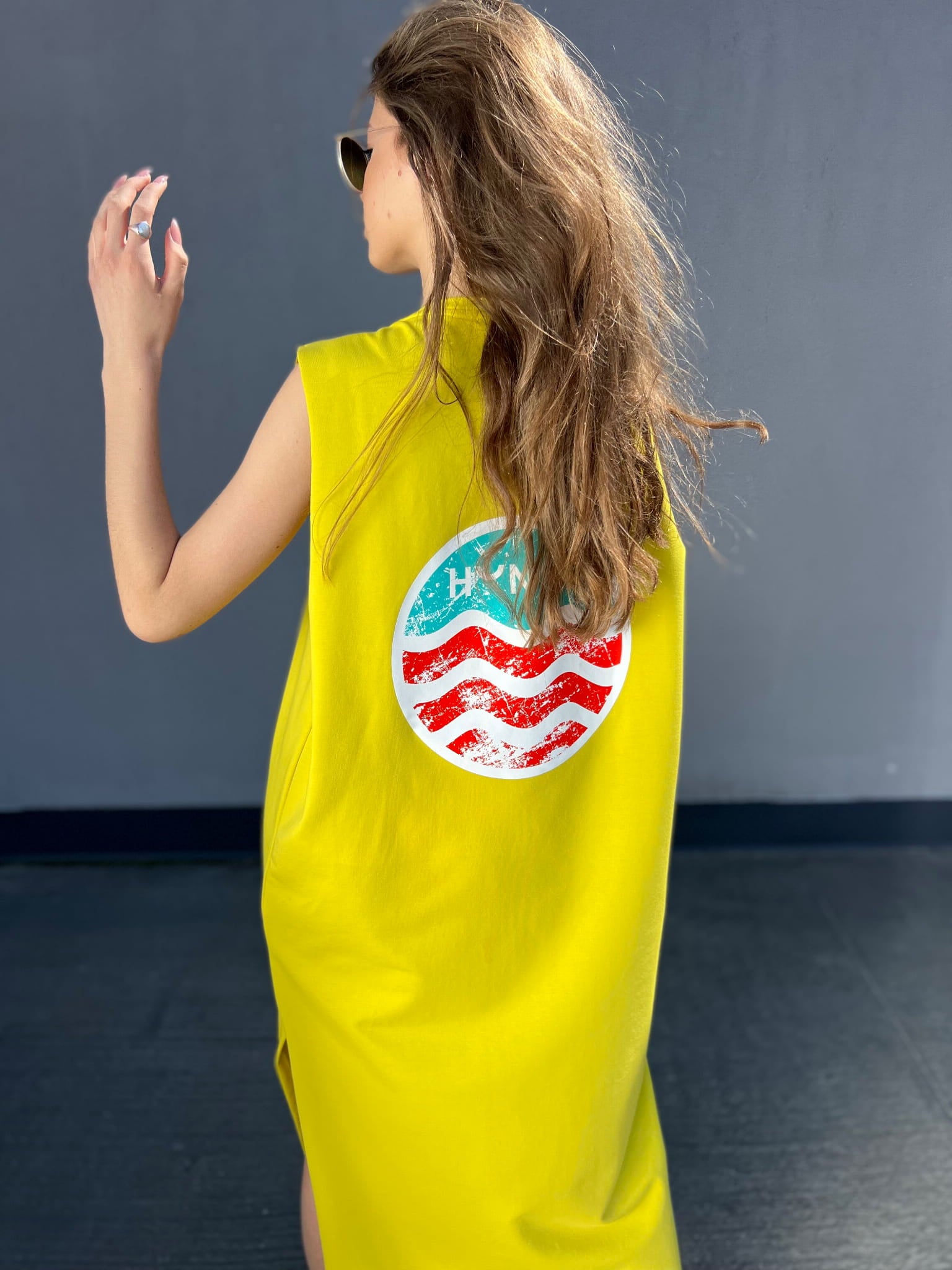 Sukienka maxi - LIME