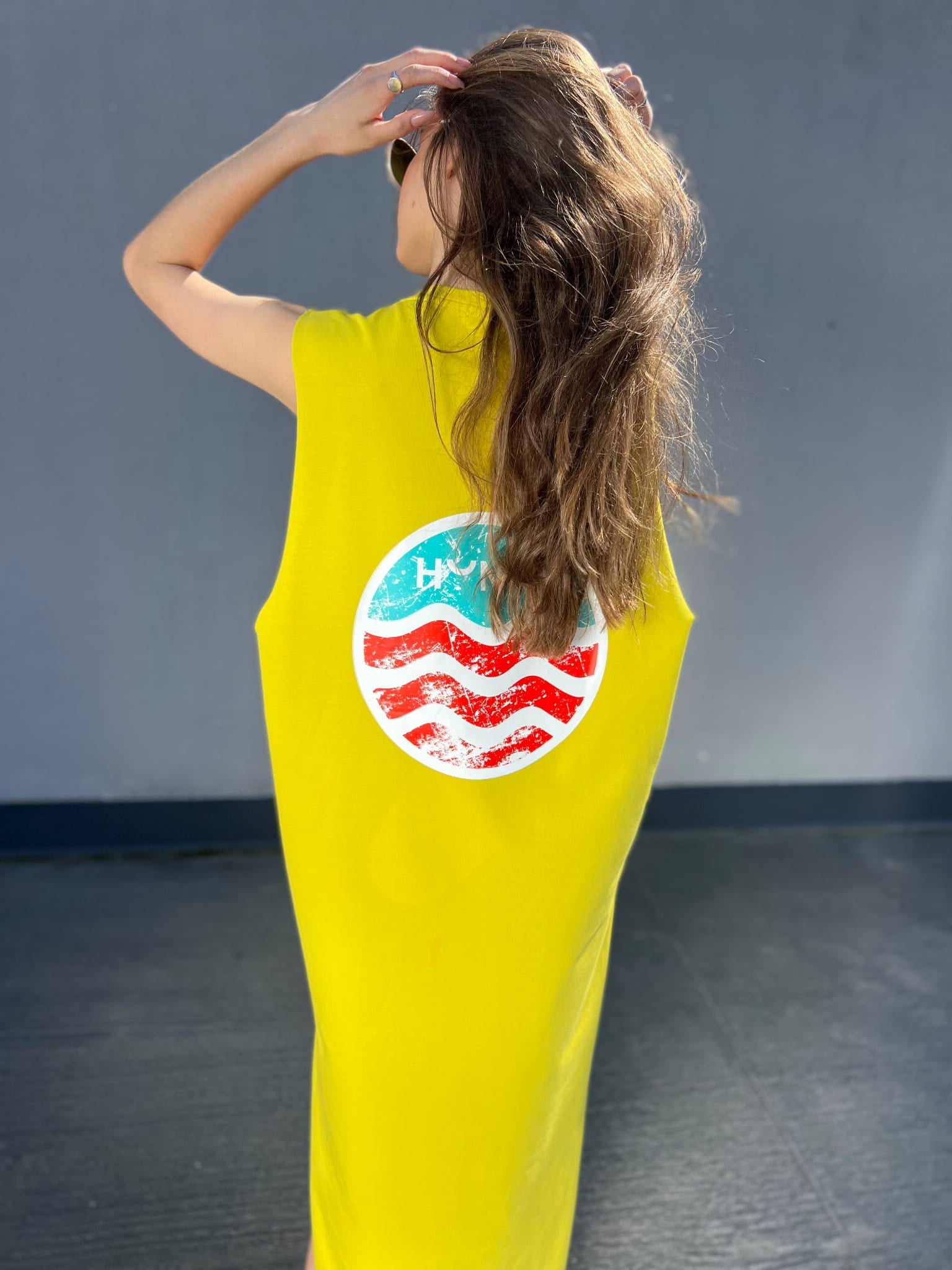 Sukienka maxi - LIME
