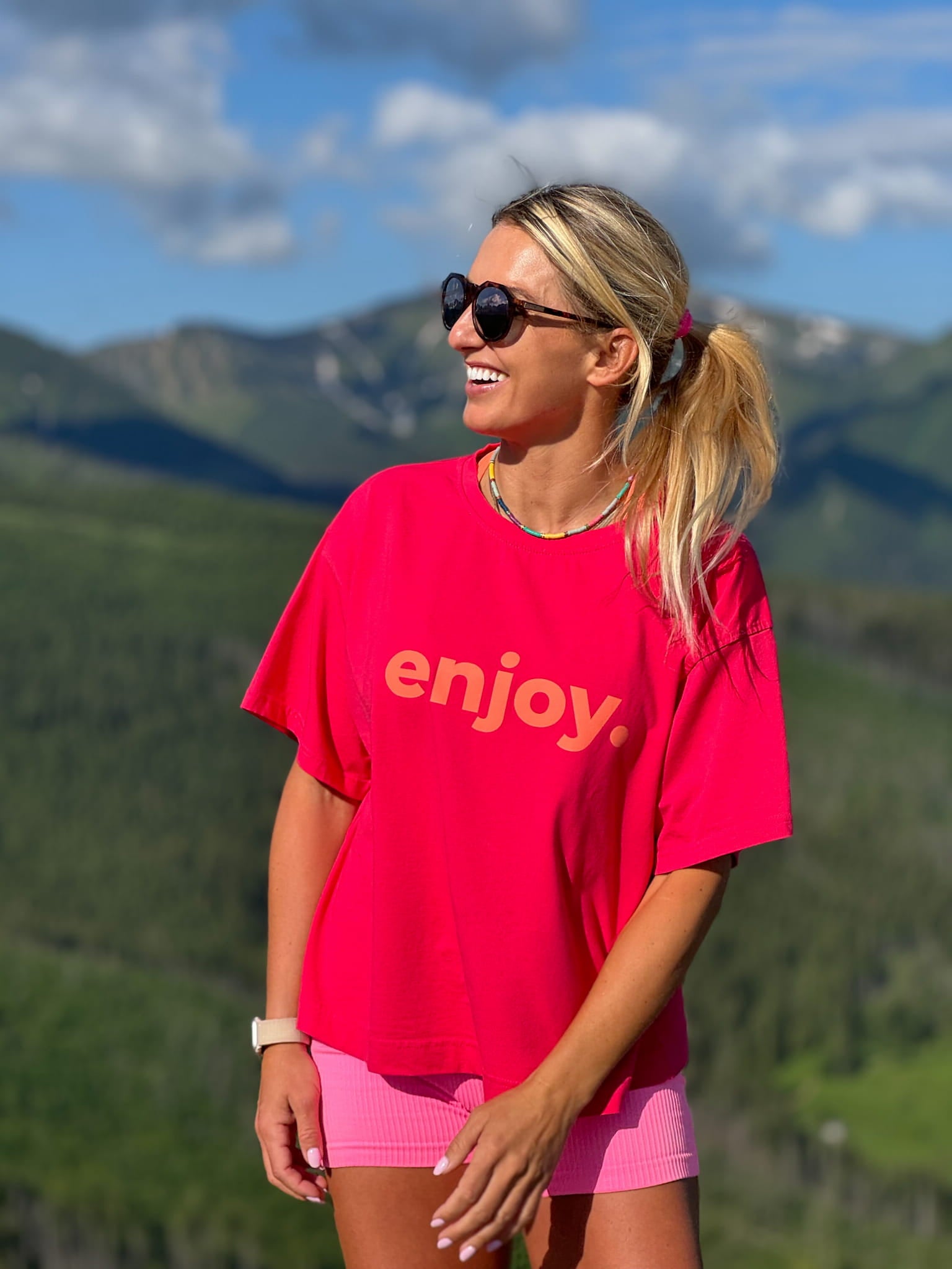 T-shirt BREEZE - ENJOY RASPBERRY