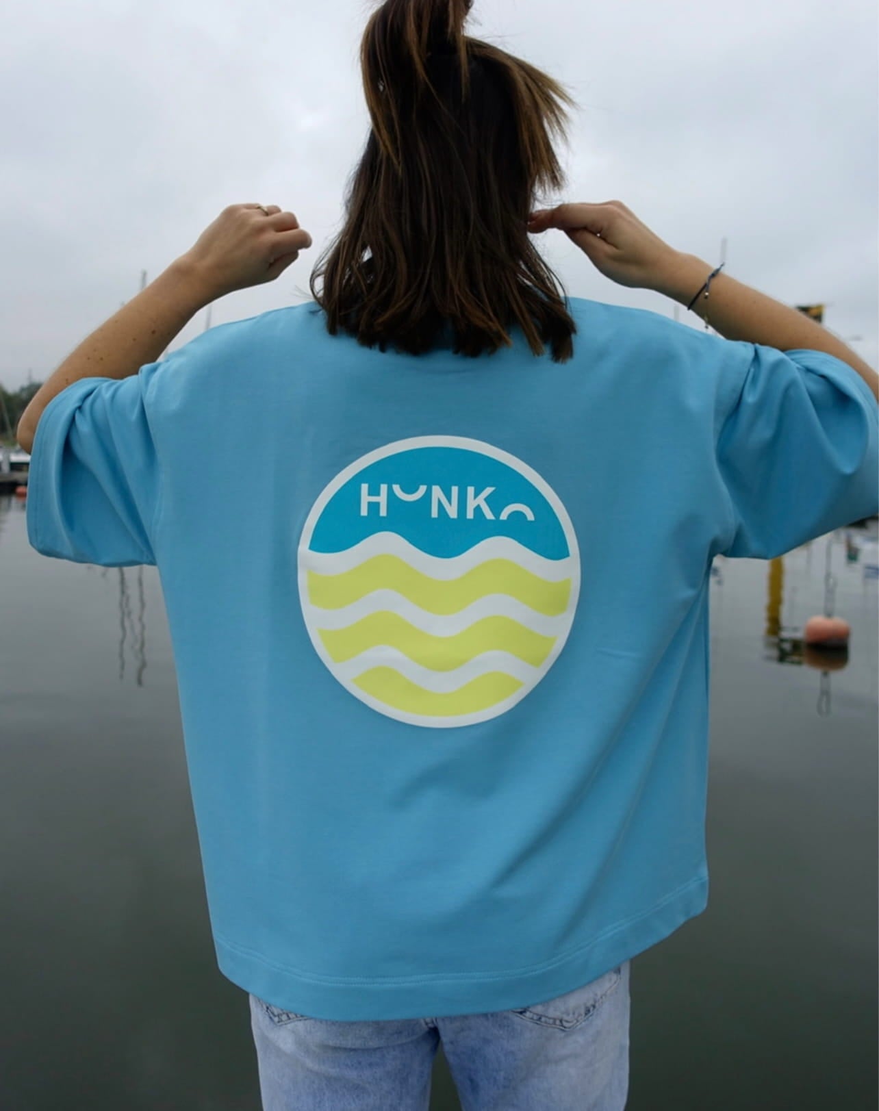 BLUZKA PALMA BREEZE - OCEAN & LIME
