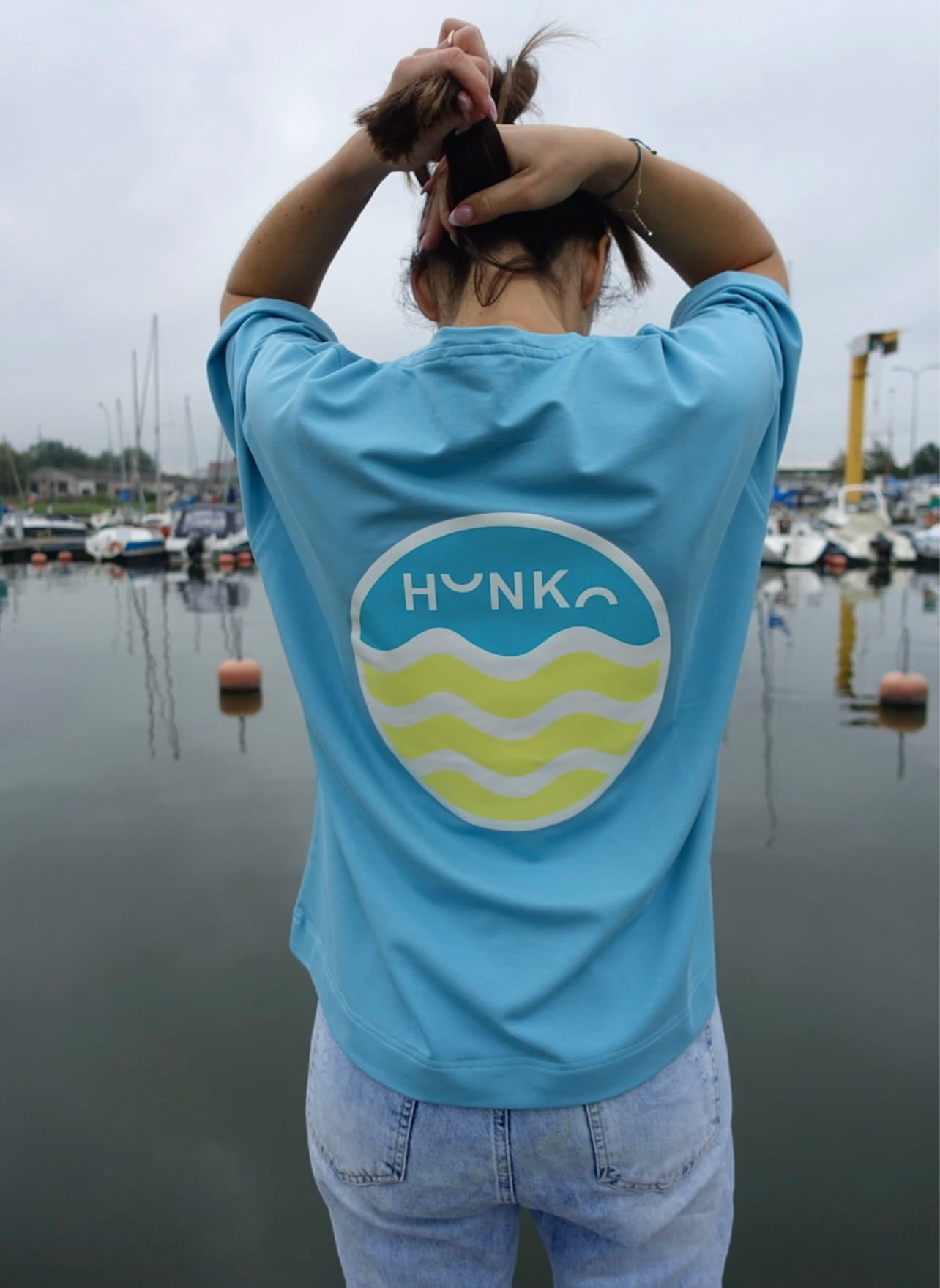 BLUZKA PALMA BREEZE - OCEAN & LIME