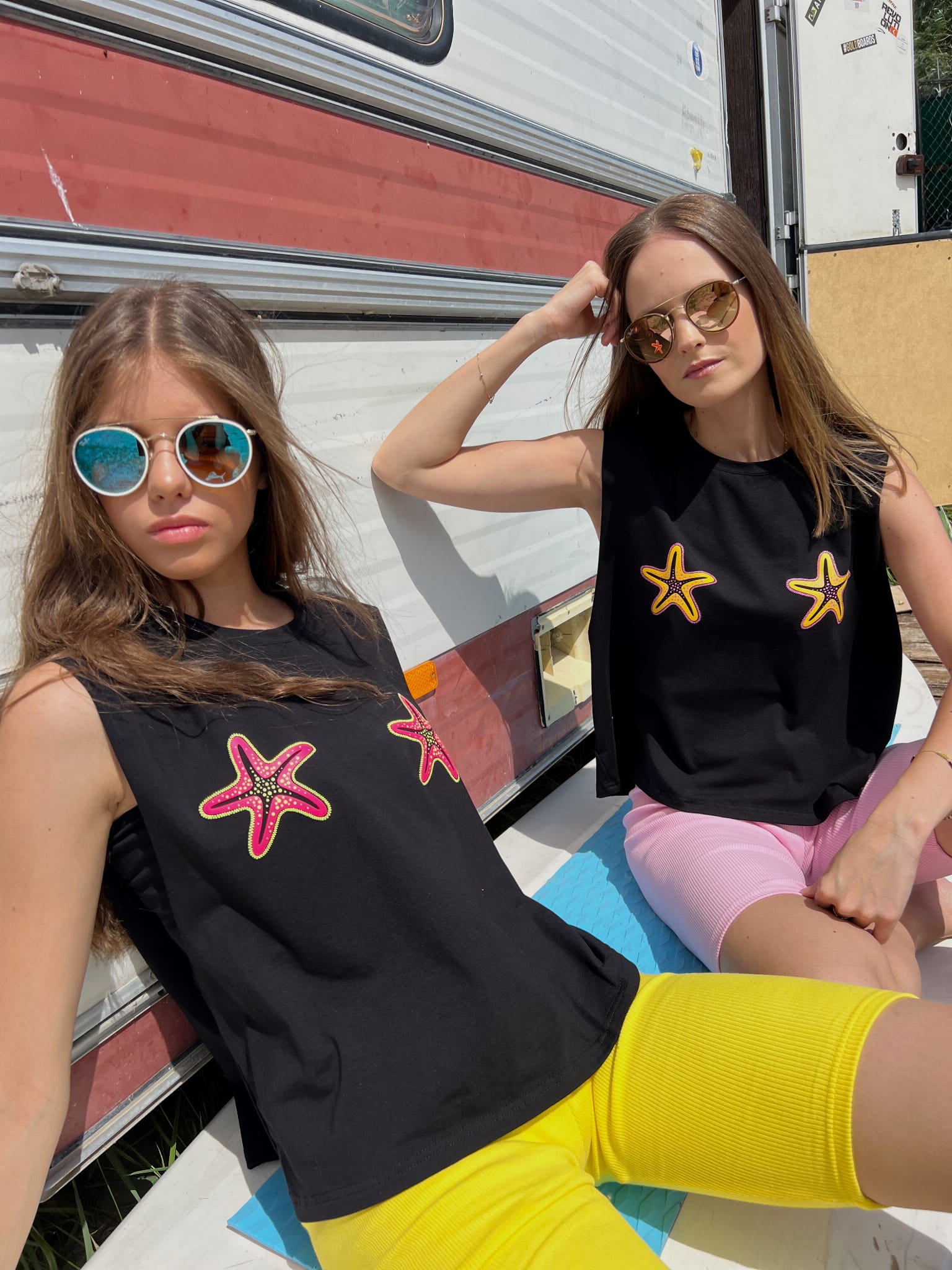 TOP STARFISH - LEMON & PINK