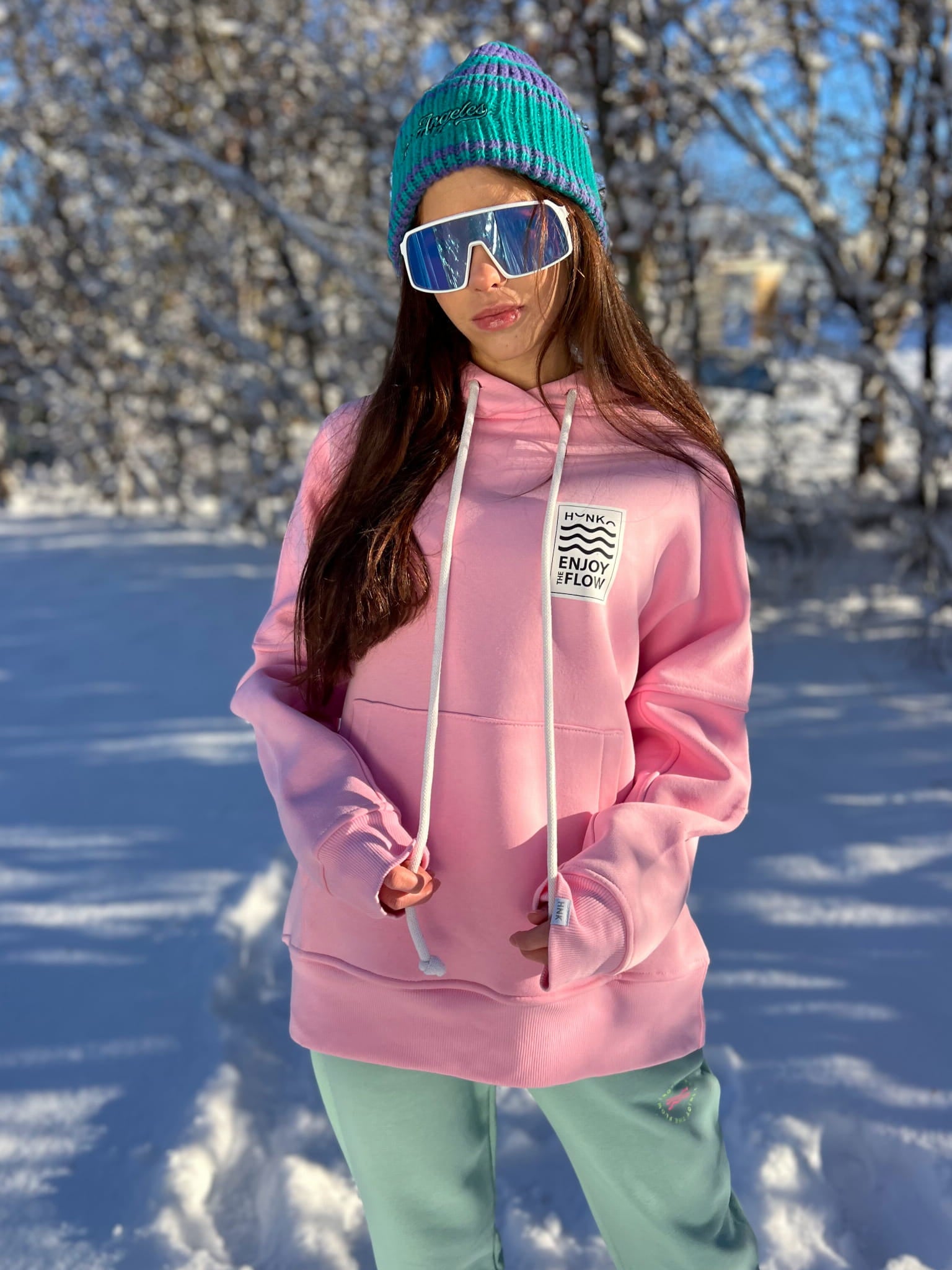 Bluza z kapturem - LIGHT PINK