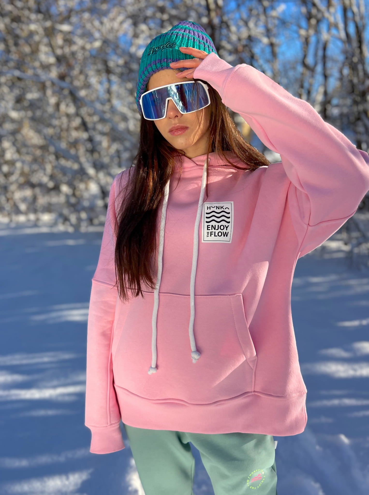 Bluza z kapturem - LIGHT PINK