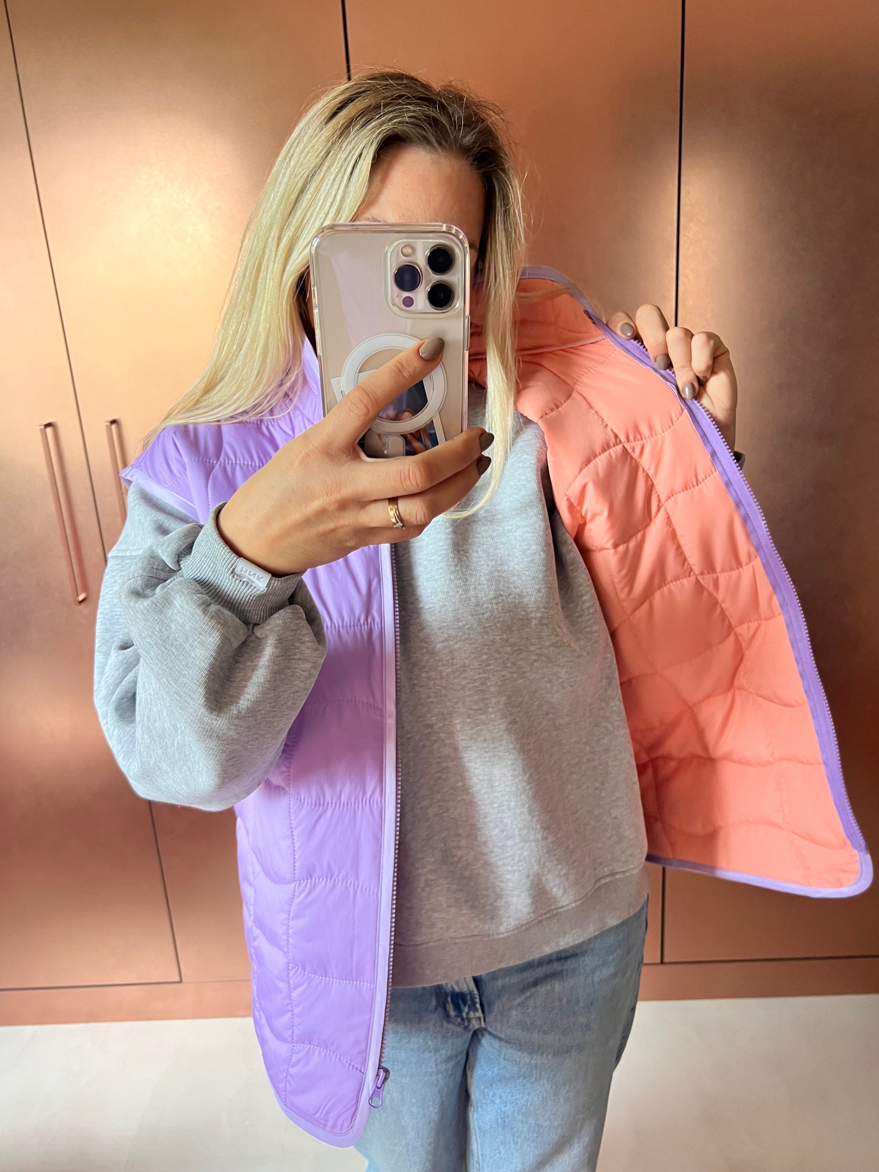 Kamizelka pikowana - Violet & Salmon