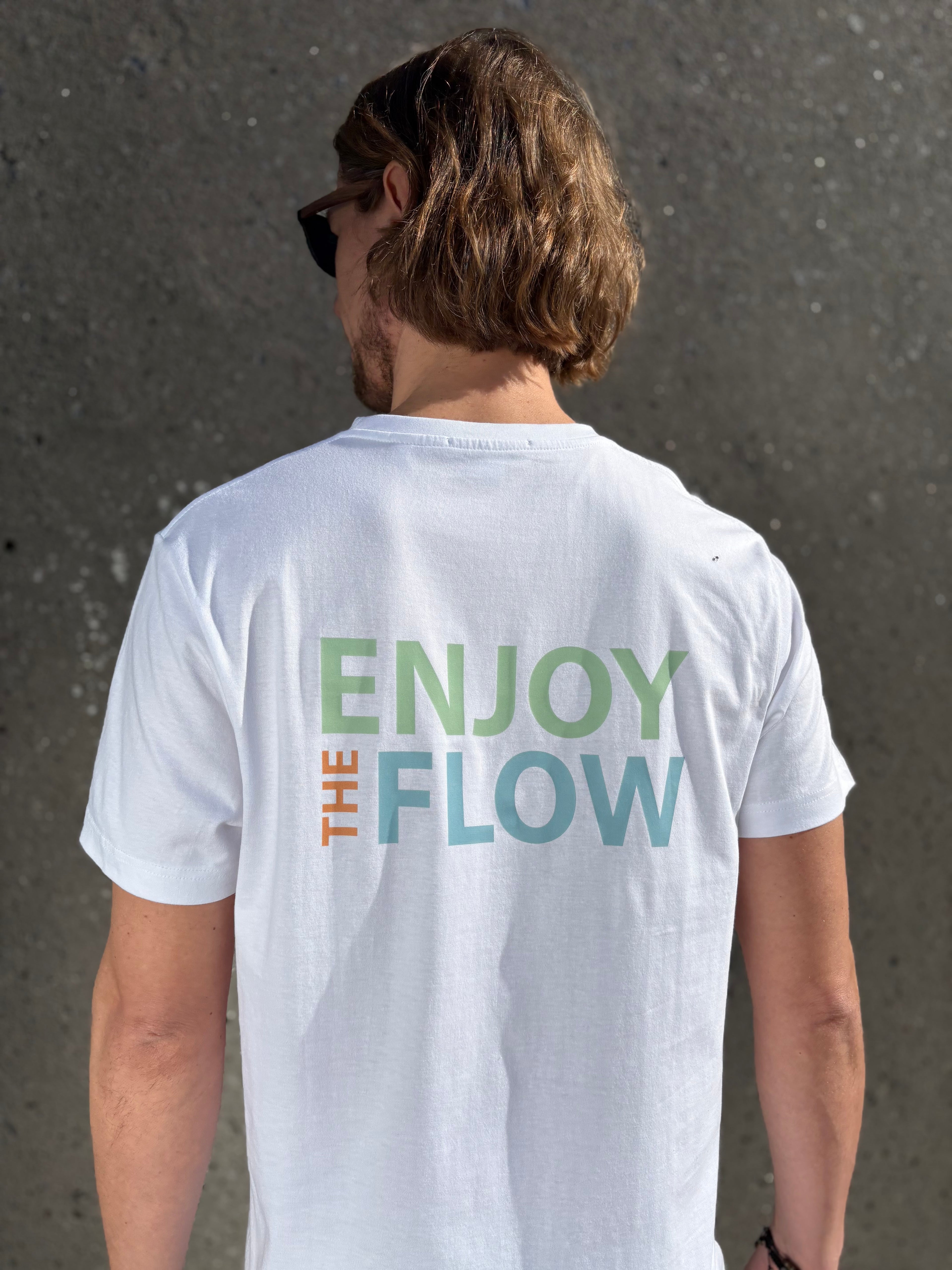 T-shirt UNISEX - Enjoy the Flow - White