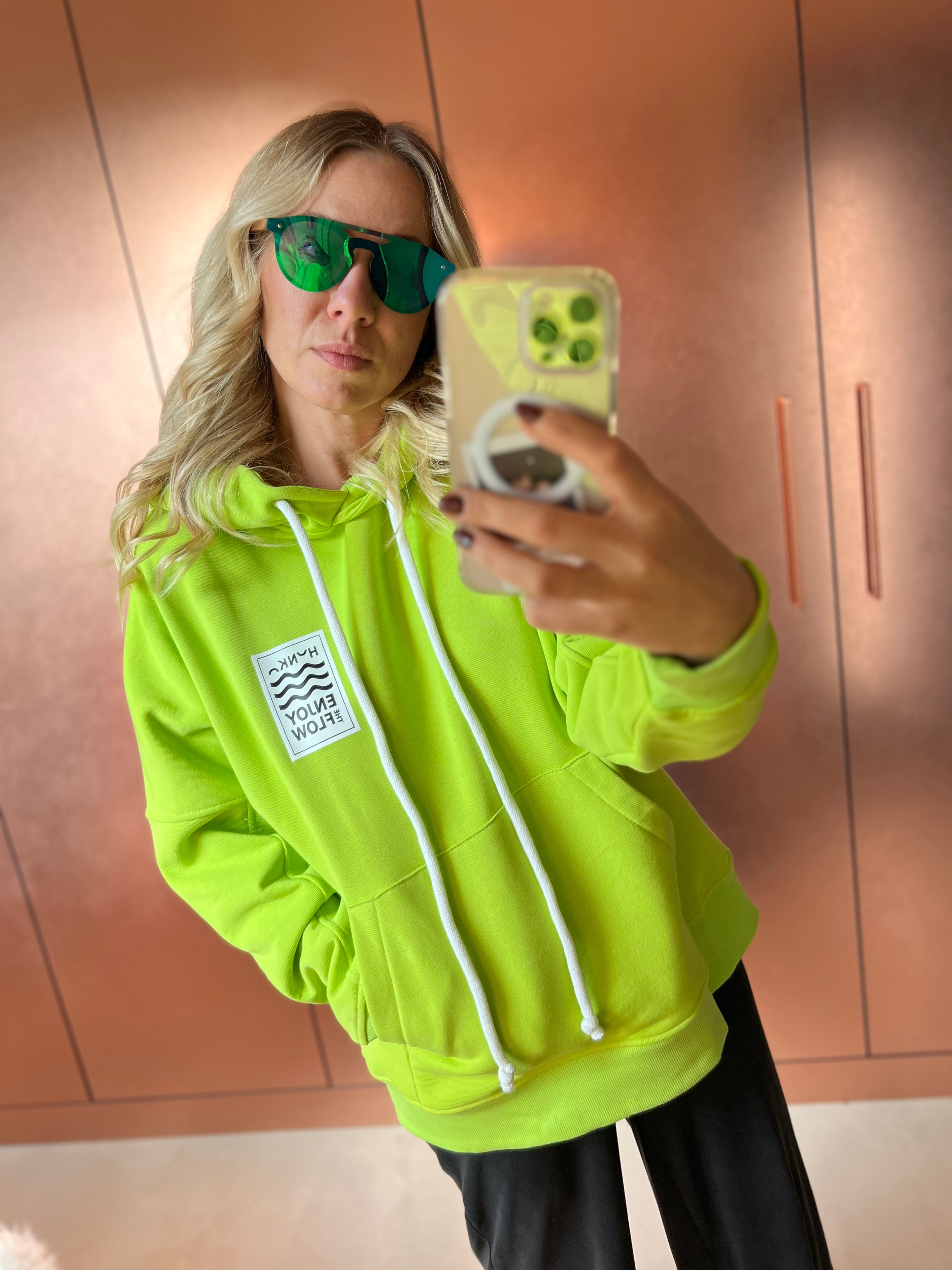 Bluza z kapturem - LIME
