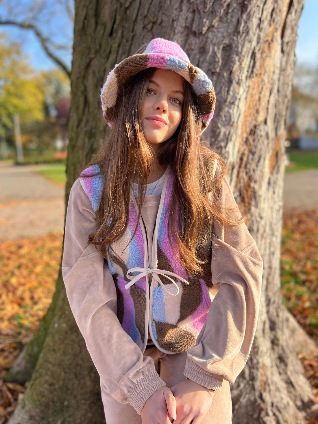 Kapelusz - Pink &amp; Coffee