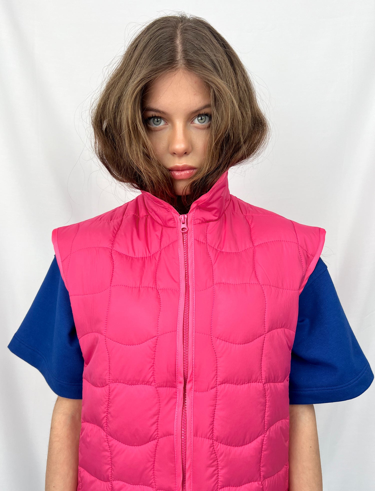 Kamizelka pikowana - Pink &amp; Lime