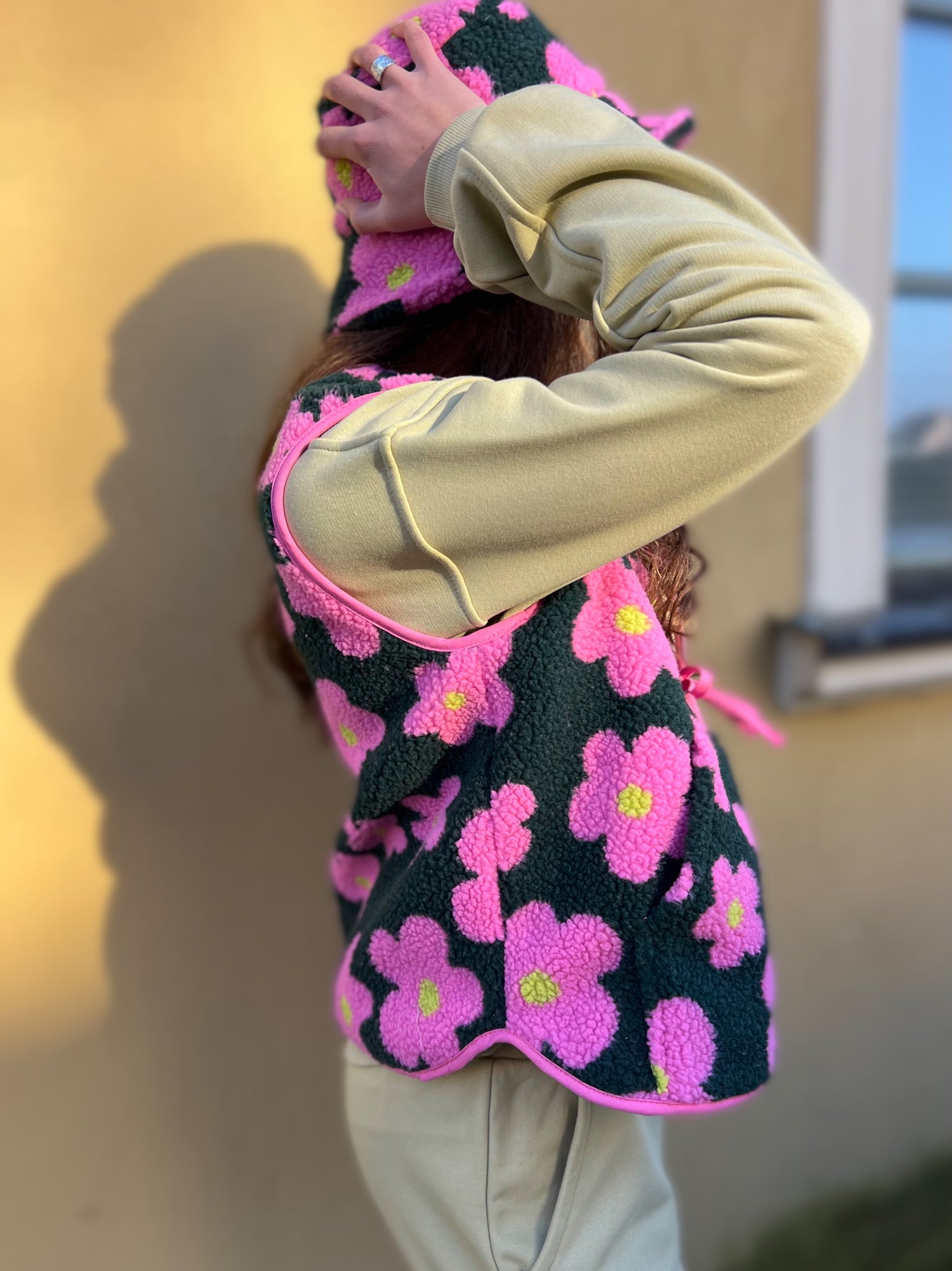 Kamizelka Luisa - Pink Flowers