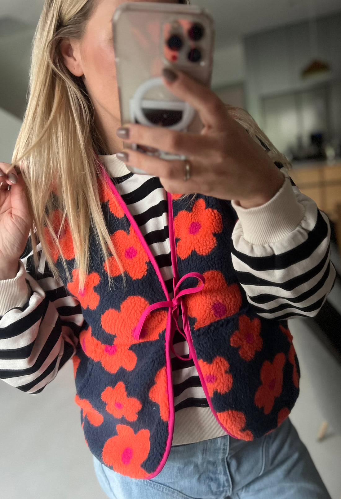 Kamizelka Luisa - ORANGE FLOWERS