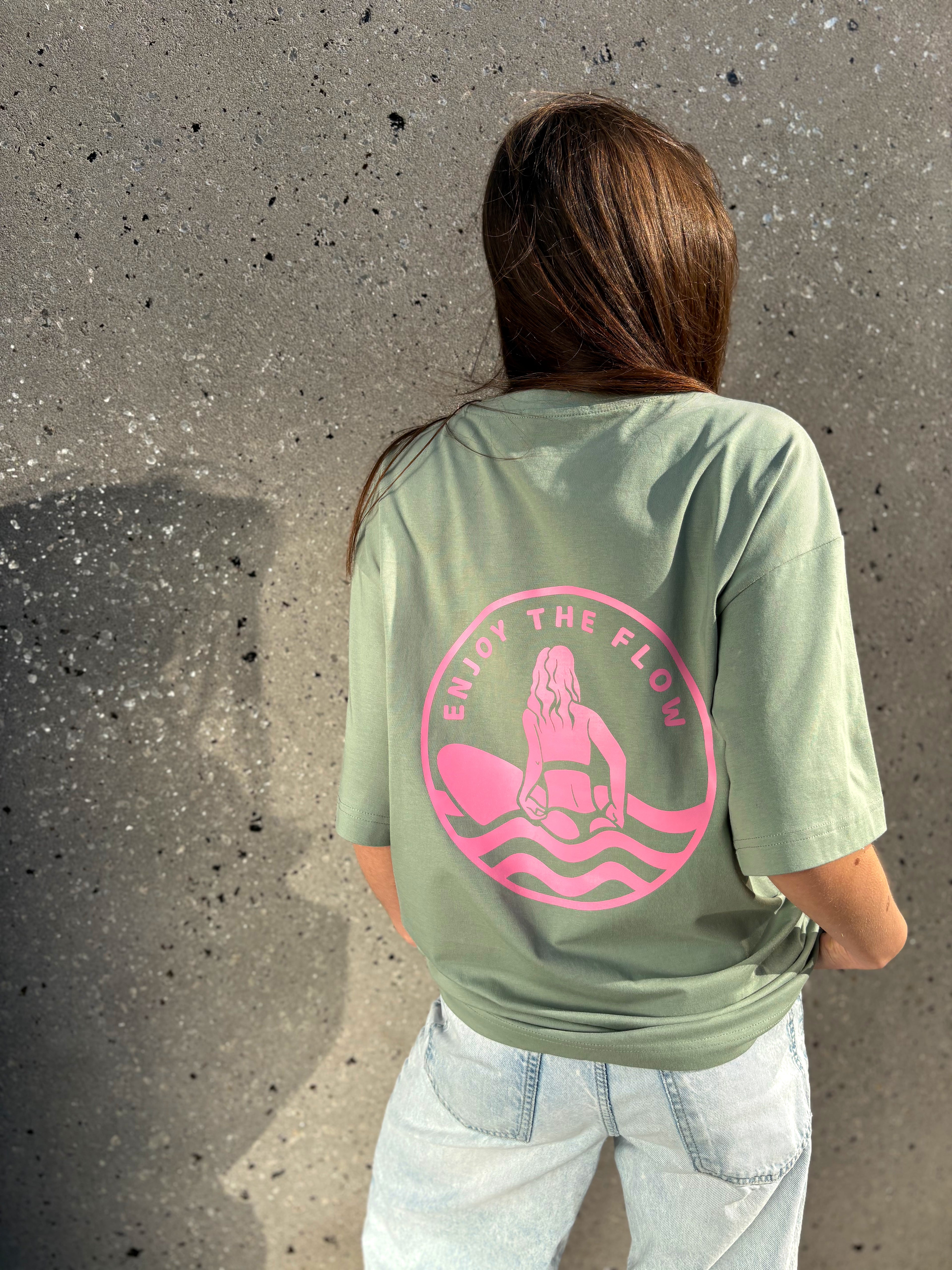 T-shirt OH GIRL! - Green &amp; Pink