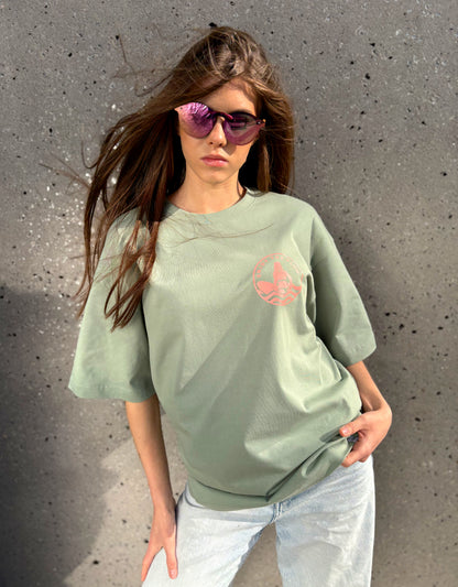 T-shirt OH GIRL! - Green &amp; Orange