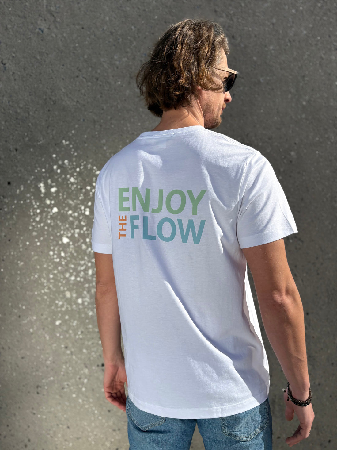 T-shirt UNISEX - Enjoy the Flow - White