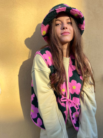 Kamizelka Luisa - Pink Flowers