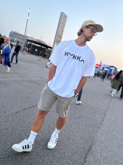 T-shirt męski - HONKO - white