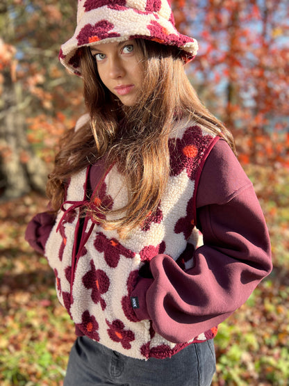 Kamizelka Luisa - Burgundy Flowers