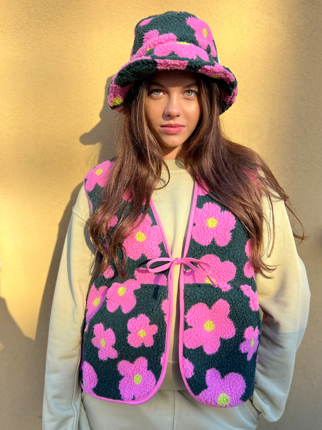 Kamizelka Luisa - Pink Flowers