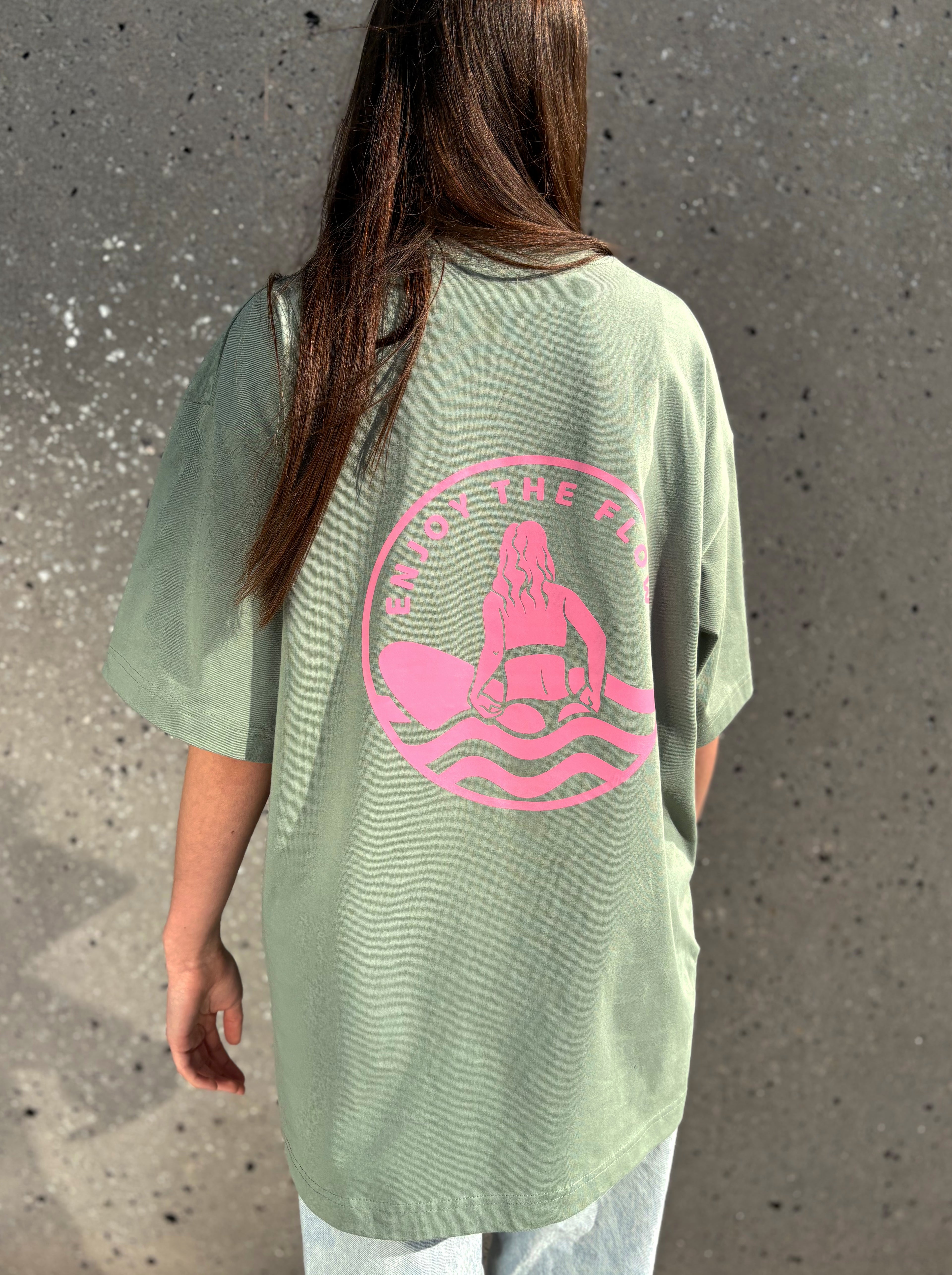 T-shirt OH GIRL! - Green &amp; Pink