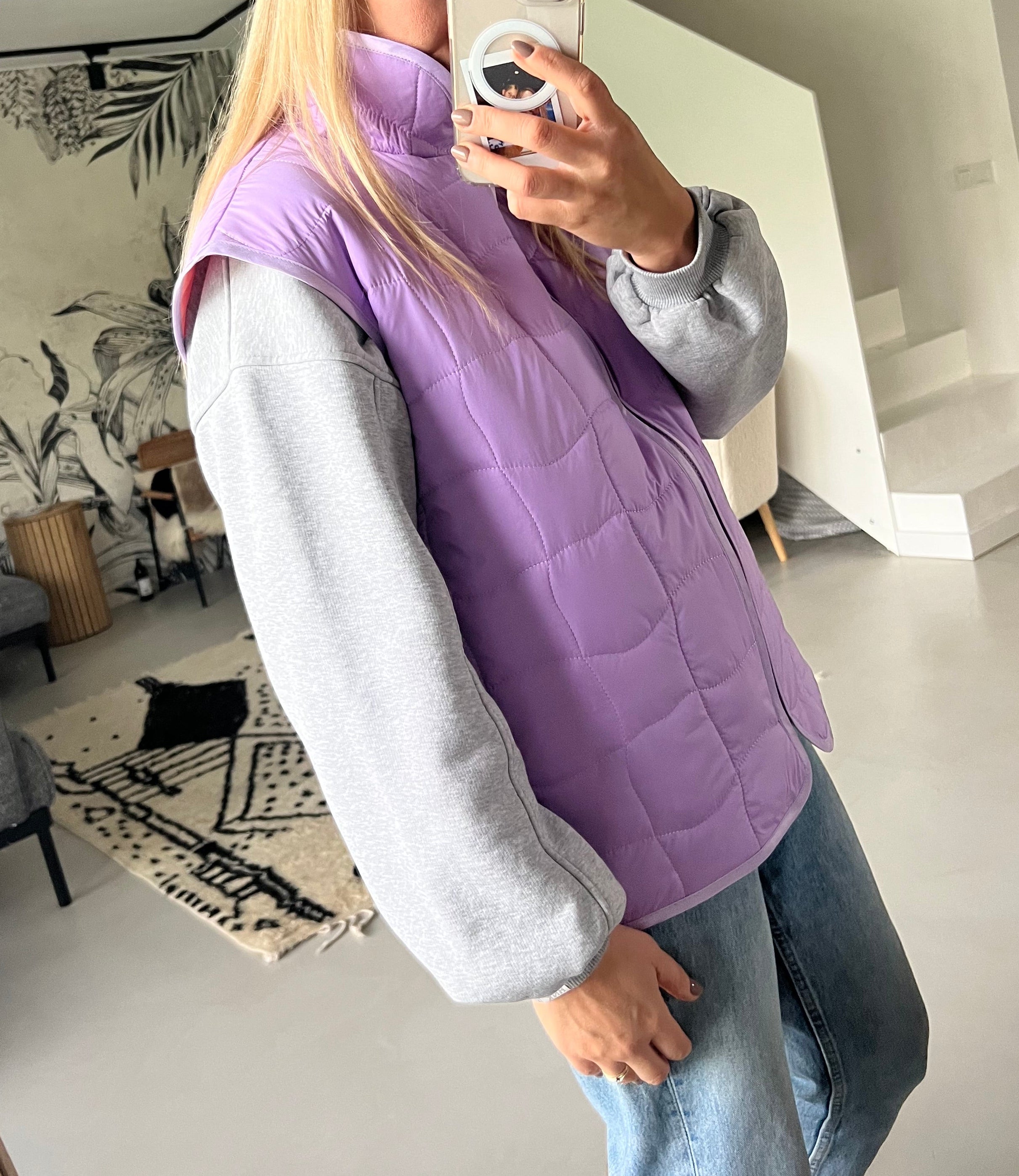 Kamizelka pikowana - Violet &amp; Salmon