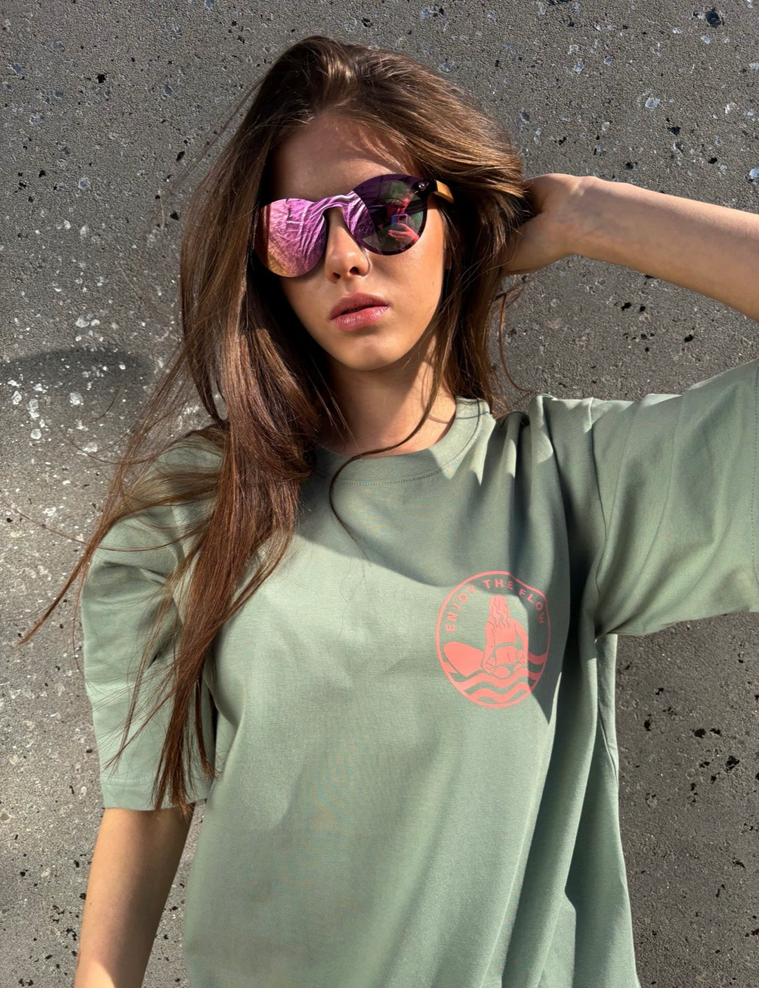 T-shirt OH GIRL! - Green &amp; Orange