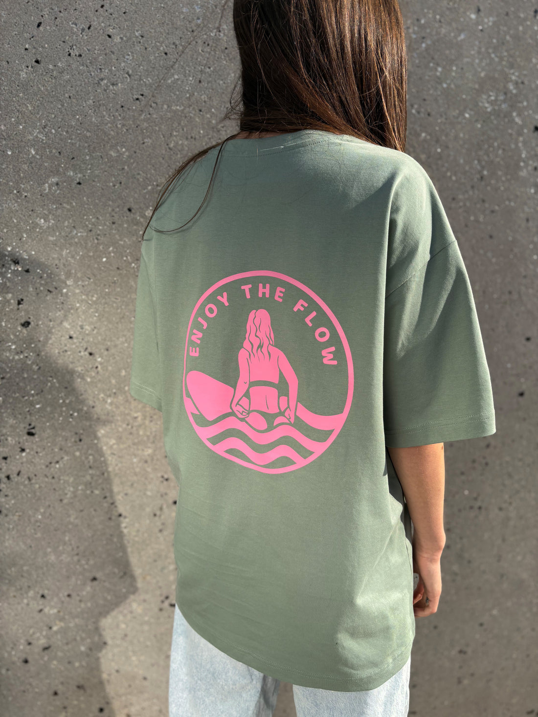 T-shirt OH GIRL! - Green &amp; Pink