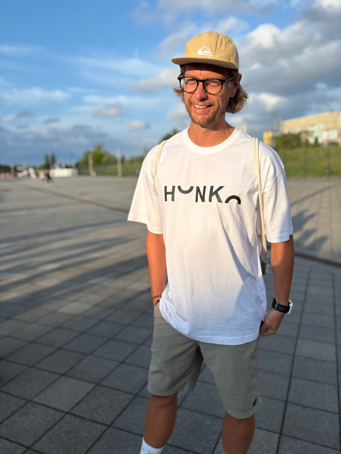 T-shirt męski - HONKO - white