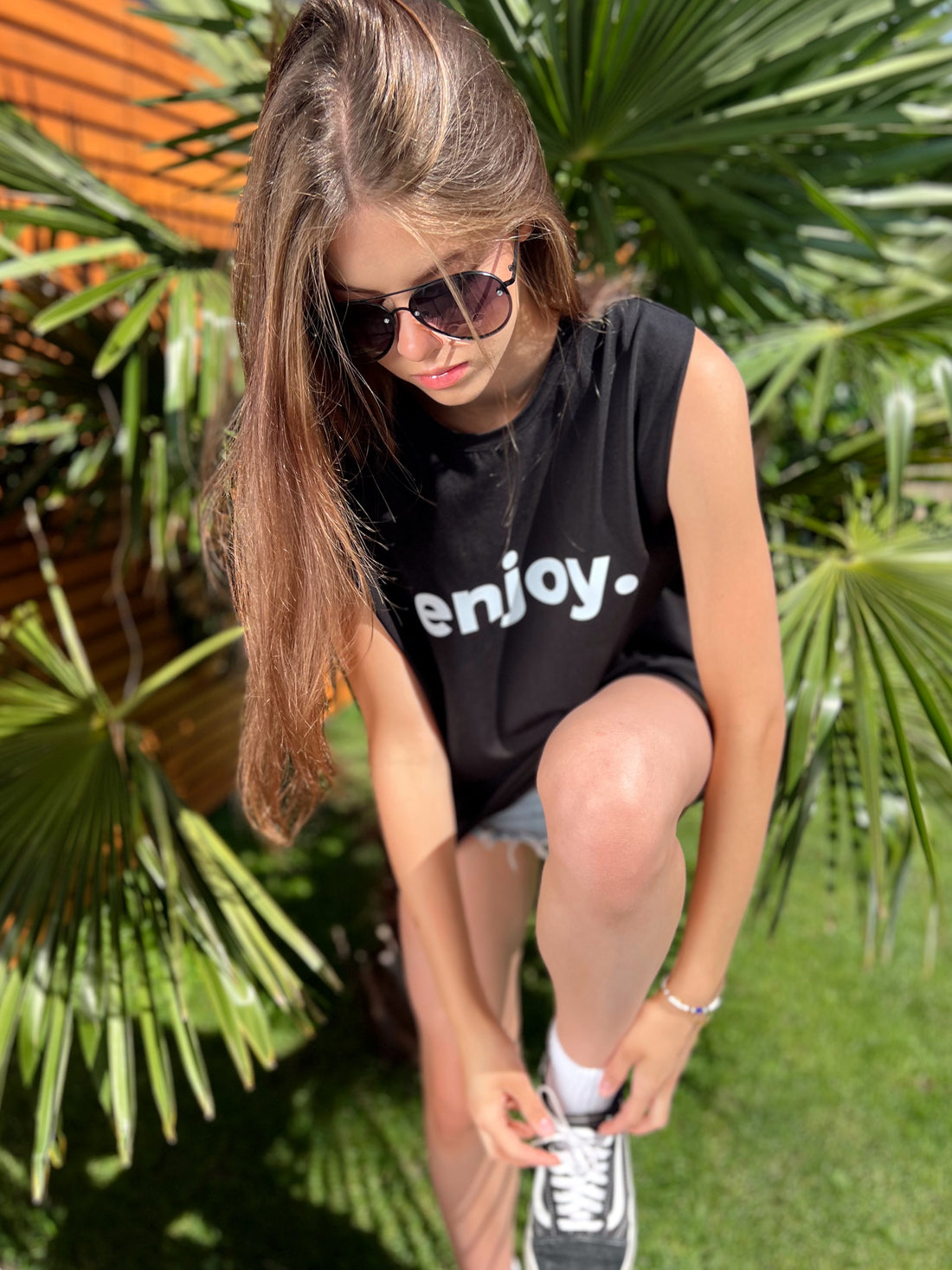 Top HAWAII ENJOY - BLACK
