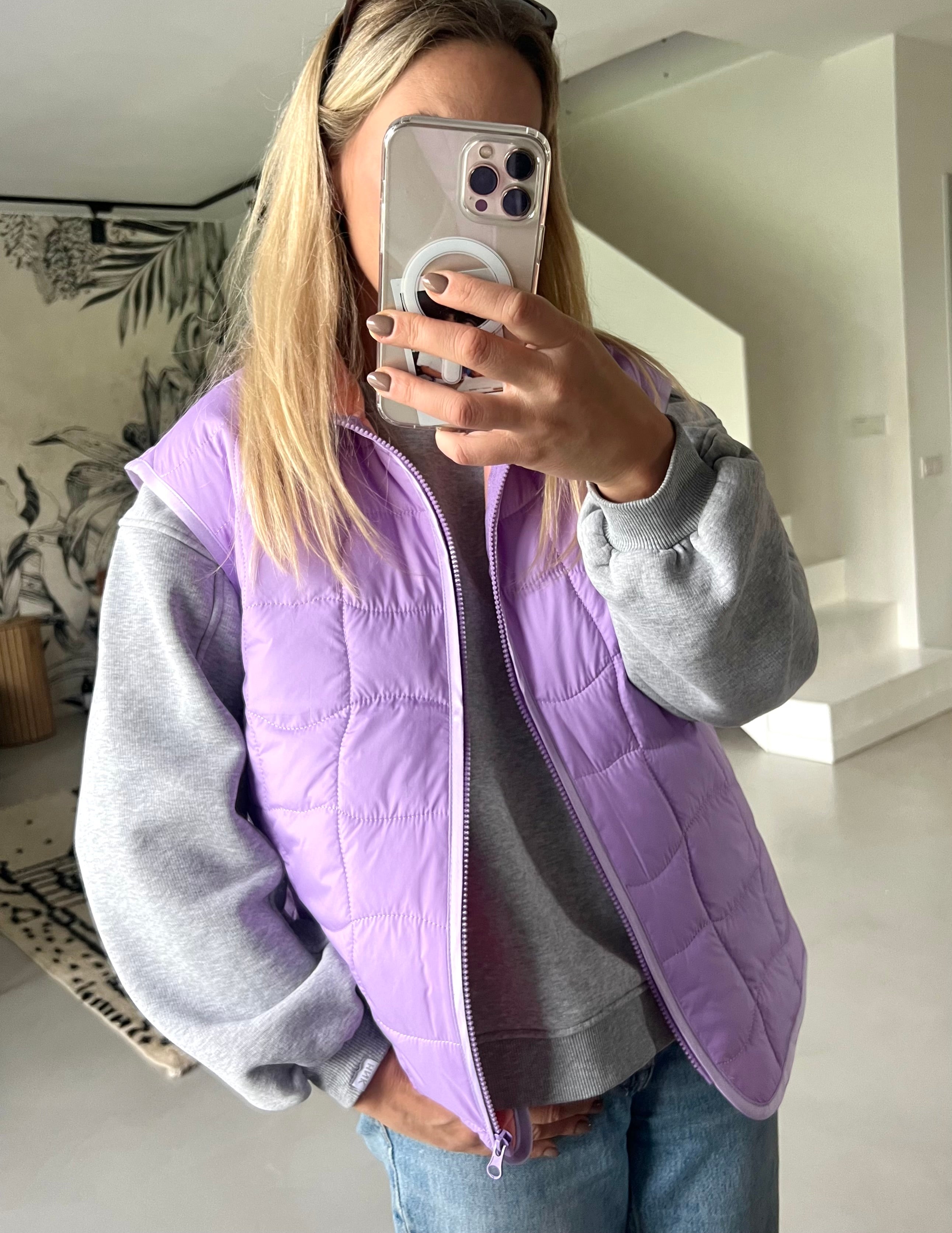 Kamizelka pikowana - Violet &amp; Salmon