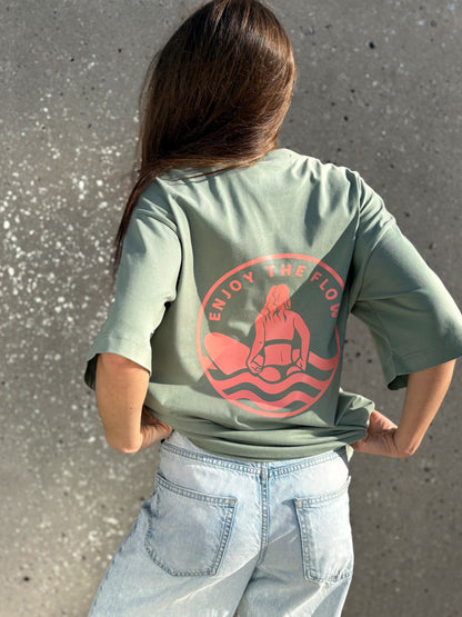 T-shirt OH GIRL! - Green &amp; Orange
