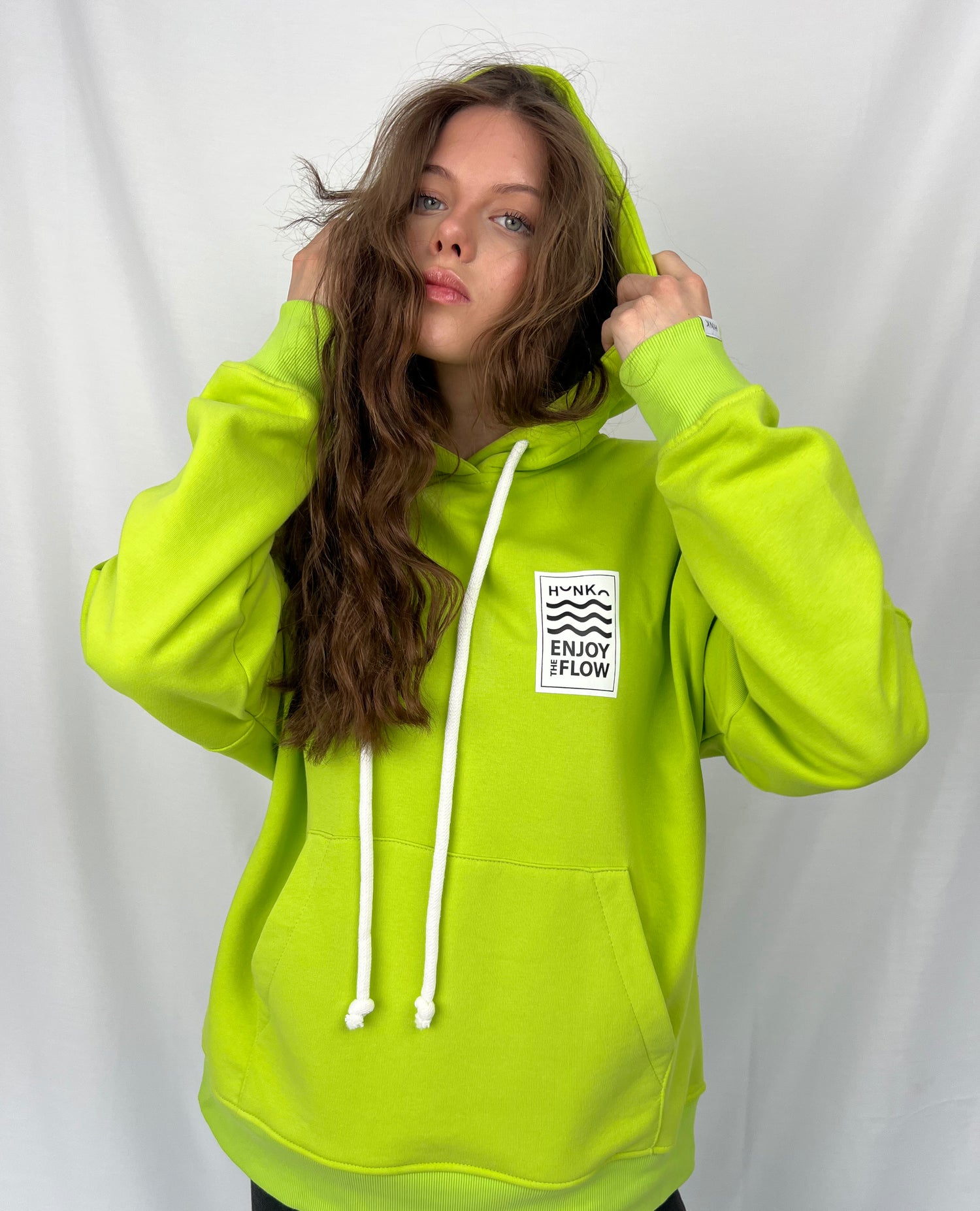 Bluza z kapturem - LIME